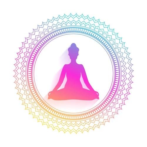 colorful international yoga day meditation poster design